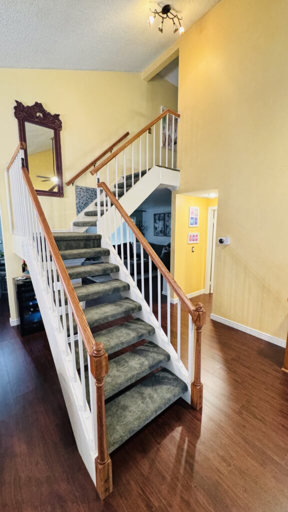 Staircase Handrail Replacement in Valencia — handrail top coat