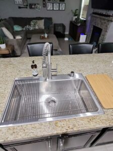 Kitchen Sink Retrofit in Valencia — countertop cutting